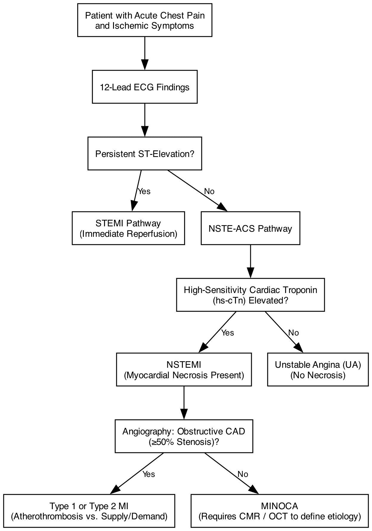 Clinical and Pathophysiological Classification of Acute Coronary Syndromes